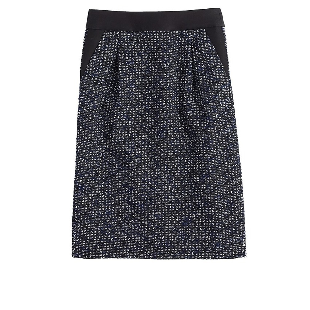 J. Crew Midnight Tweed Pencil Skirt Size 10
